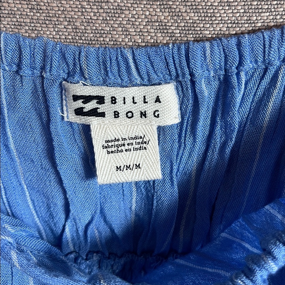 BILLABONG NWT Feelin Blue Tie Front Sundress In Blue Wink size Medium - Picture 3 of 5
